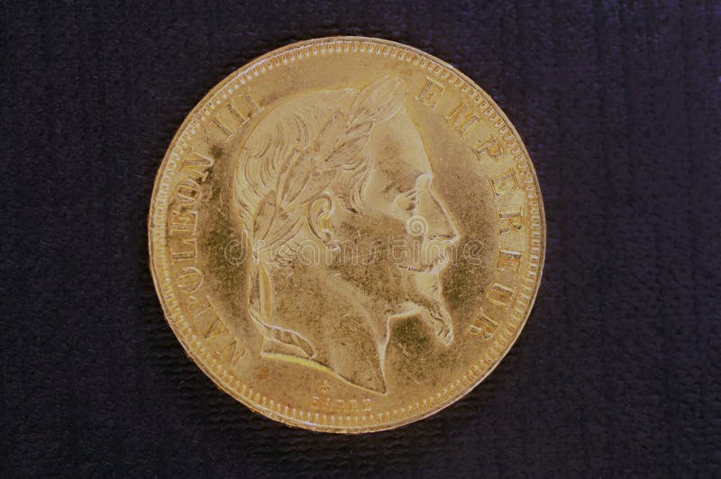 Myntguld napoleon arkivbilder