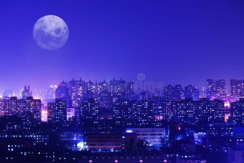 A myriad twinkling lights of a city royalty free stock photography