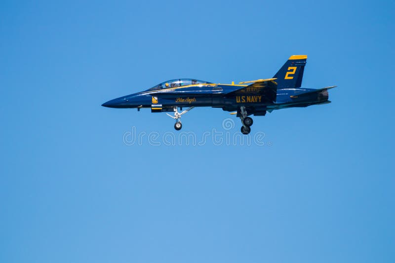 Myrtle Beach South Carolina Air show med de blåa änglarna royaltyfri bild Myrtle Beach South Carolina Air show med de blåa änglarna royaltyfri bild