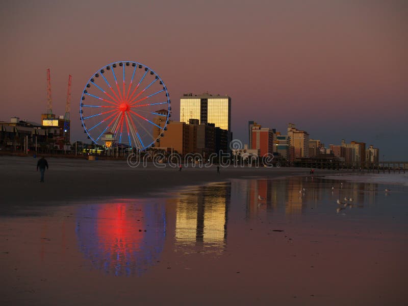 Myrtle Beach Sunset stock image. Image of beach, carolina 98117495