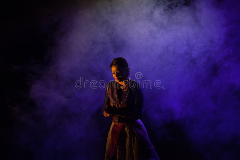 Mysore, India - June 4, 2017:Kathak artist beautifully performs