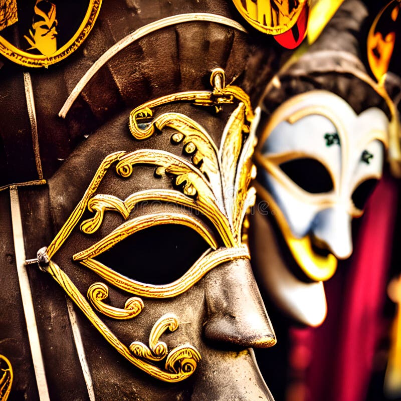 Mystérieuse Décoration De Masque Et Perles De Carnaval Vénitien.  Arrière-plan De Mardi Gras. Ai Génératif Illustration Stock - Illustration  du scintillement, lustré: 268546368