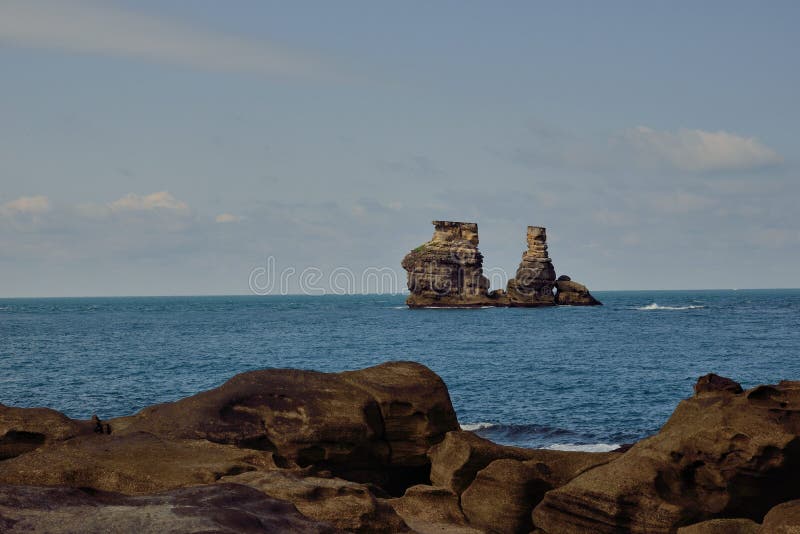 Mysterious Coast of Jinshan, New Taipei City, Taiwan.