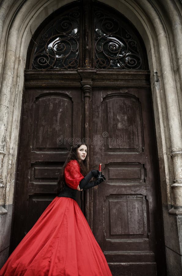 Mysterious woman in Victorian dress