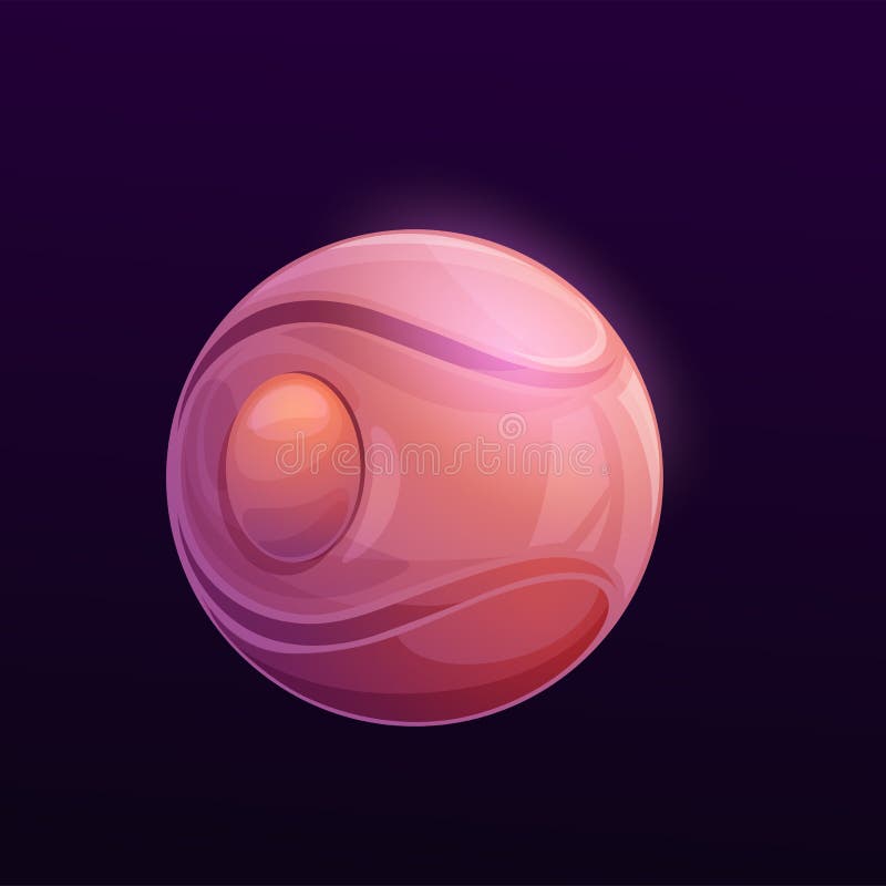 Mysteriöser Cyber-Planet mit fantastischem Skikomet vektor abbildung
