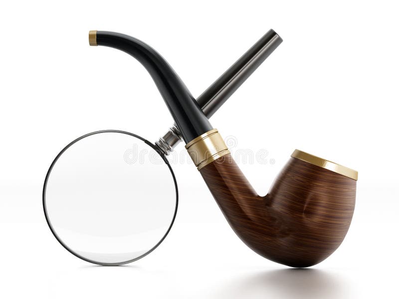 Magnifying Glass Tobacco Pipe Stock Photos - Free & Royalty-Free