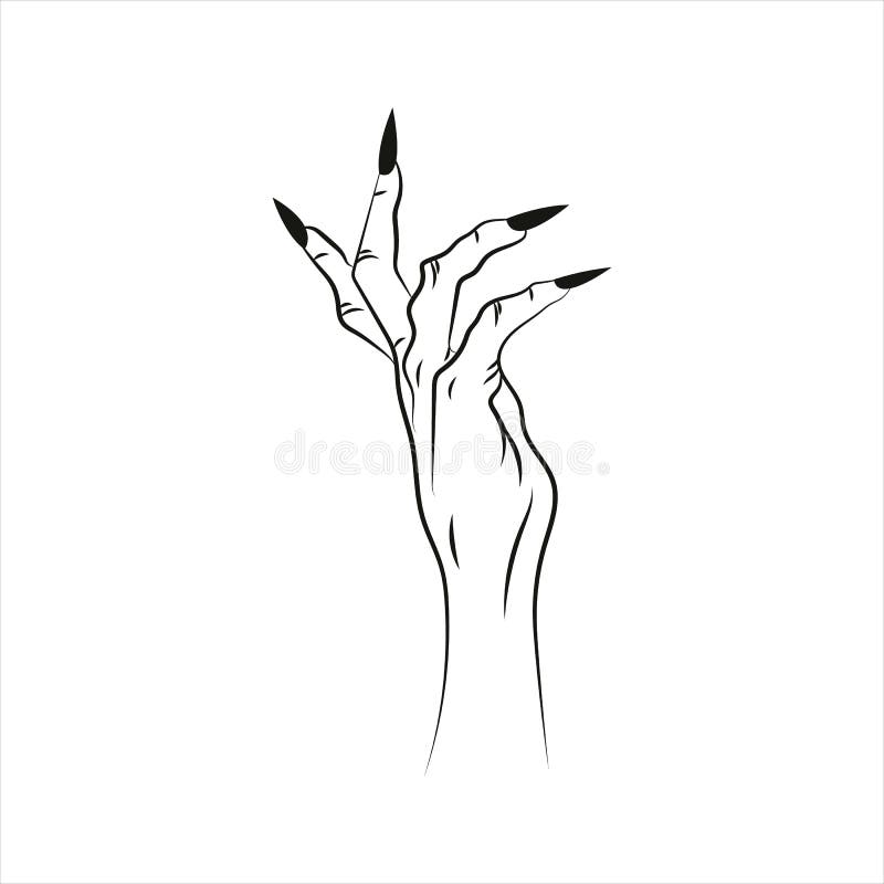 Mystical Witches Hand. Boho Style. Stock Vector - Illustration of style ...