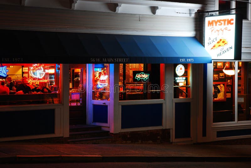 Mystikerpizza, mystiker Connecticut arkivfoto Mystikerpizza, mystiker Connecticut arkivfoto