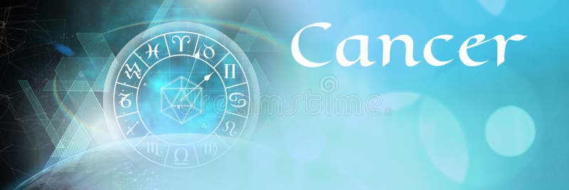 Mystisk zodiakastrologi för cancer stock illustrationer Mystisk zodiakastrologi för cancer stock illustrationer