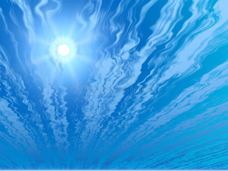 Mystère de ciel bleu. Illustration illustration libre de droits