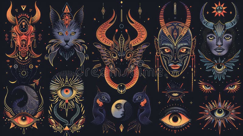 Mythical Creatures and Esoteric Elements: Modern Illustration