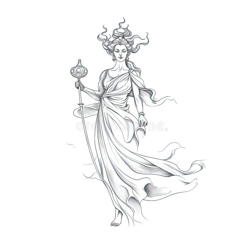 Artemis the goddess of hunt Royalty Free Vector Image