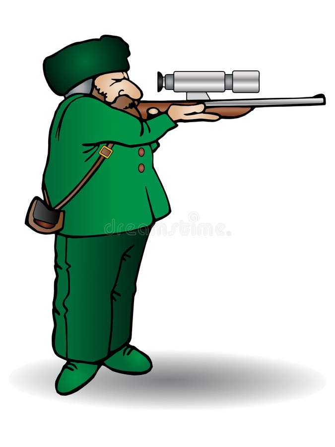 Łowca ilustracja wektor
