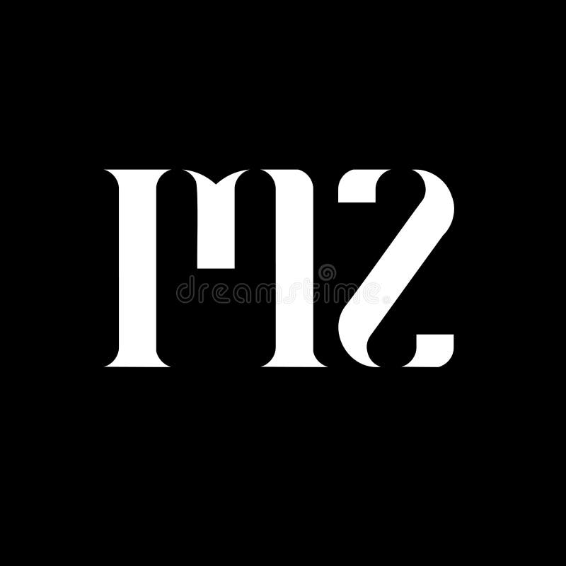 MZ M Z Letter Logo Design. Initial Letter MZ Uppercase Monogram Logo White  Color. MZ Logo, M Z Design Stock Vector - Illustration of concept, icon:  194436419