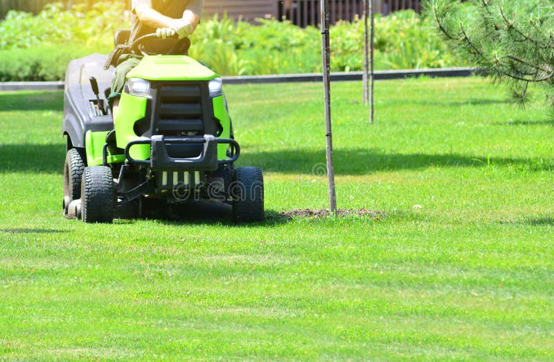 Máquina De Cortadora De Césped Para Cortar Pasto Imagen de archivo