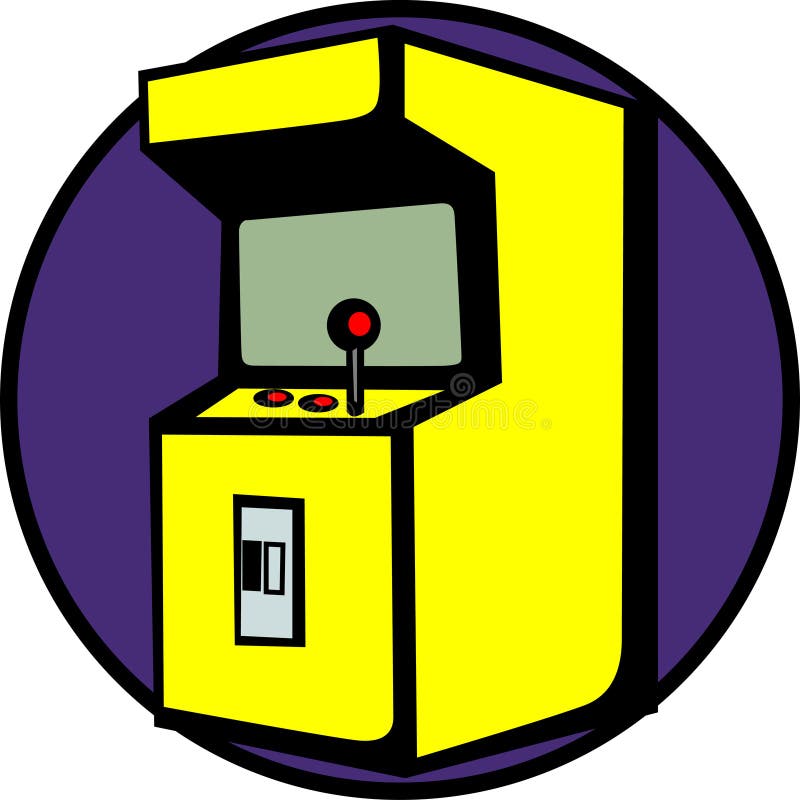 Máquina de la arcada del juego de video stock de ilustración Máquina de la arcada del juego de video stock de ilustración