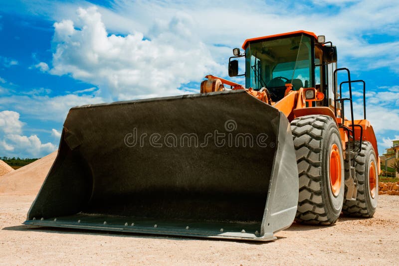 Escavadora Amarela fotos de stock royalty free