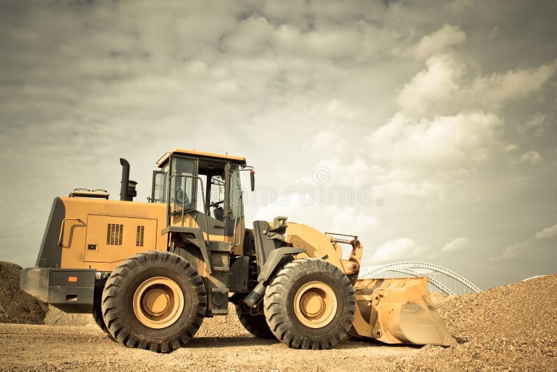 Escavadora Amarela imagem de stock royalty free