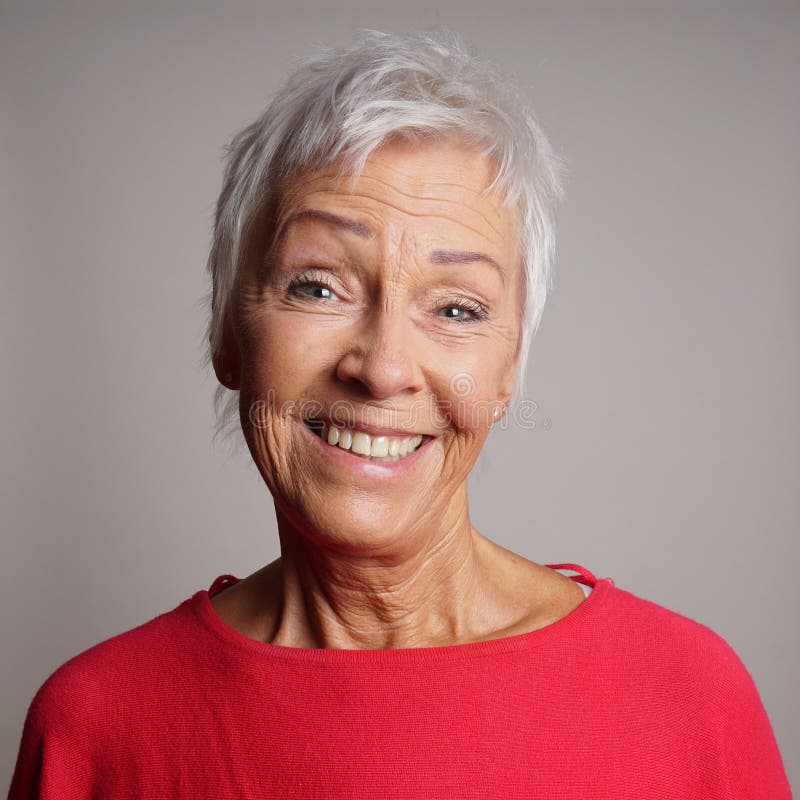 Más vieja mujer feliz en su 60s imagen de archivo libre de regalías Más vieja mujer feliz en su 60s imagen de archivo libre de regalías