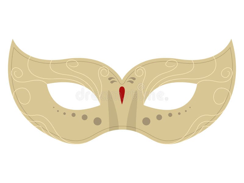 Máscara colorida isolada do carnaval ilustração stock