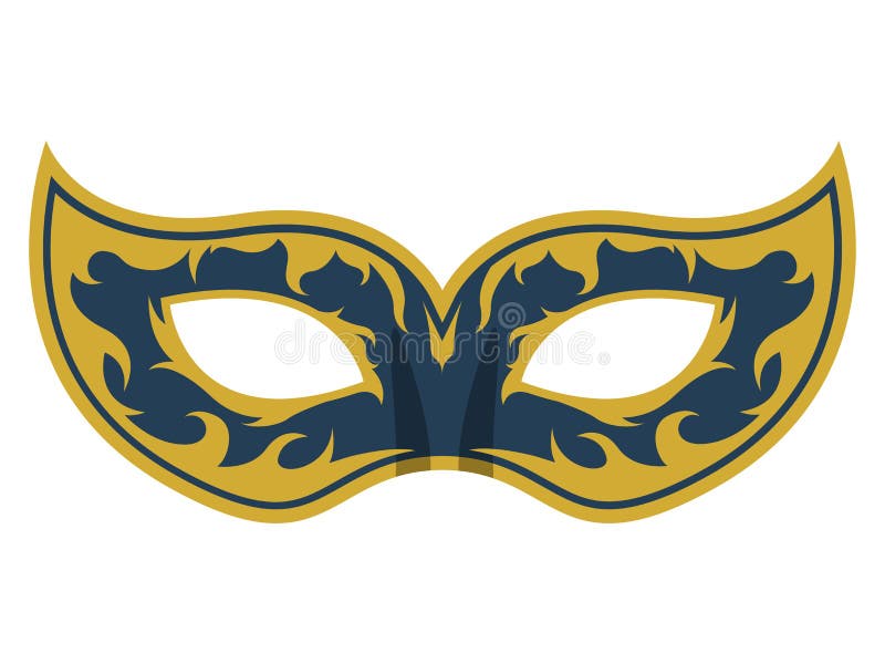 Máscara colorida isolada do carnaval ilustração do vetor