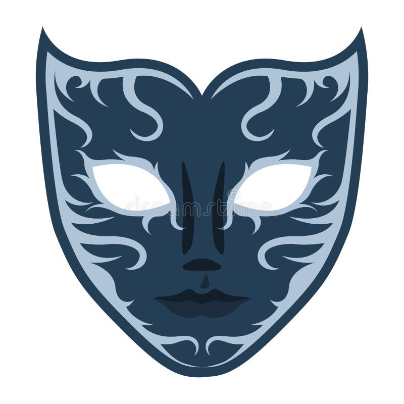 Máscara colorida isolada do carnaval ilustração do vetor