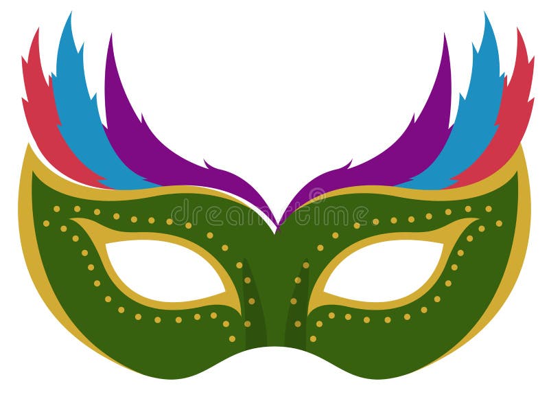 Máscara colorida isolada do carnaval ilustração stock