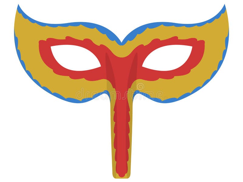 Máscara colorida isolada do carnaval ilustração stock