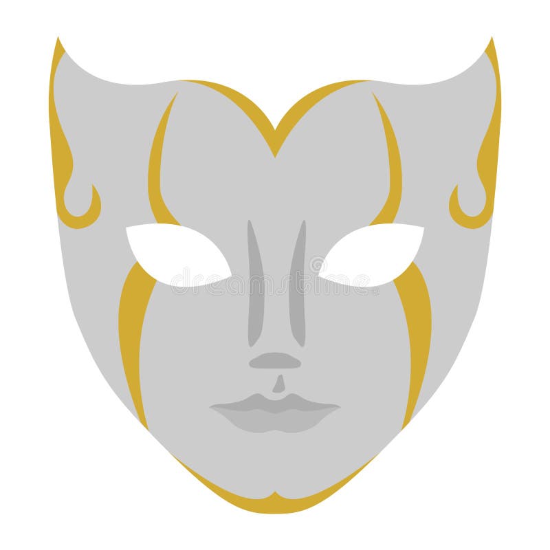 Máscara colorida isolada do carnaval ilustração stock