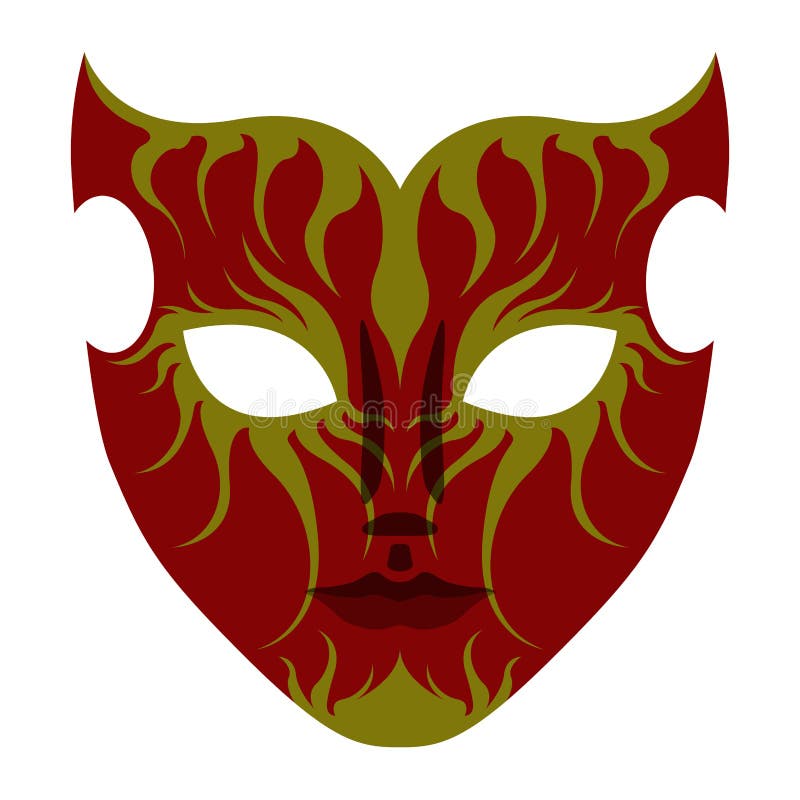 Máscara colorida isolada do carnaval ilustração stock