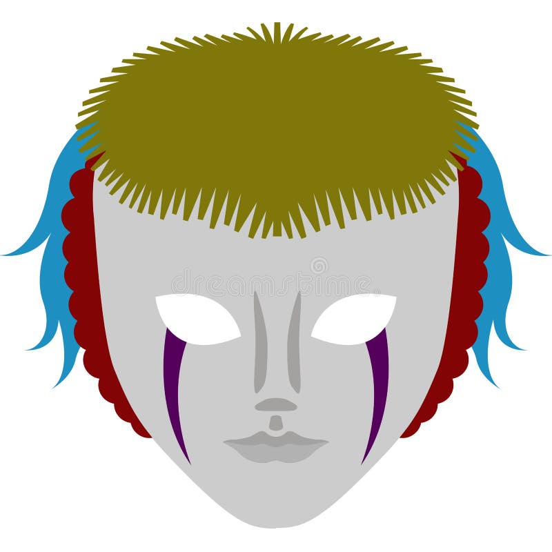 Máscara colorida isolada do carnaval ilustração royalty free