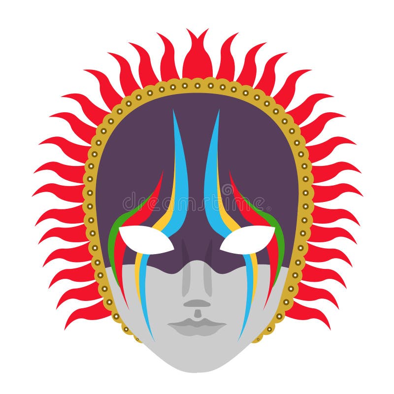 Máscara colorida isolada do carnaval ilustração royalty free