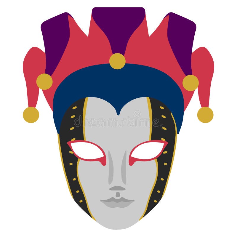 Máscara colorida isolada do carnaval ilustração stock
