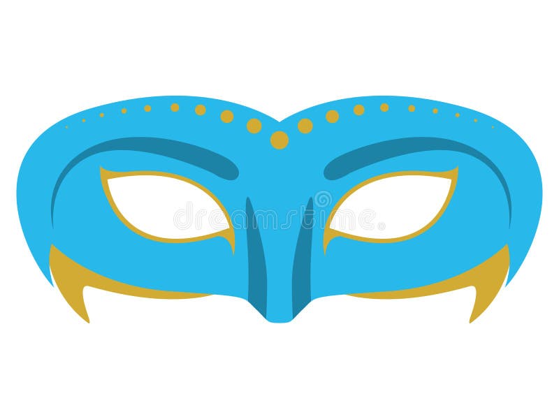 Máscara colorida isolada do carnaval ilustração do vetor