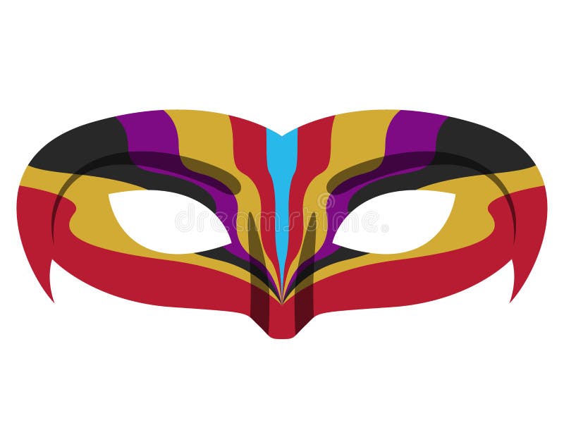 Máscara colorida isolada do carnaval ilustração do vetor
