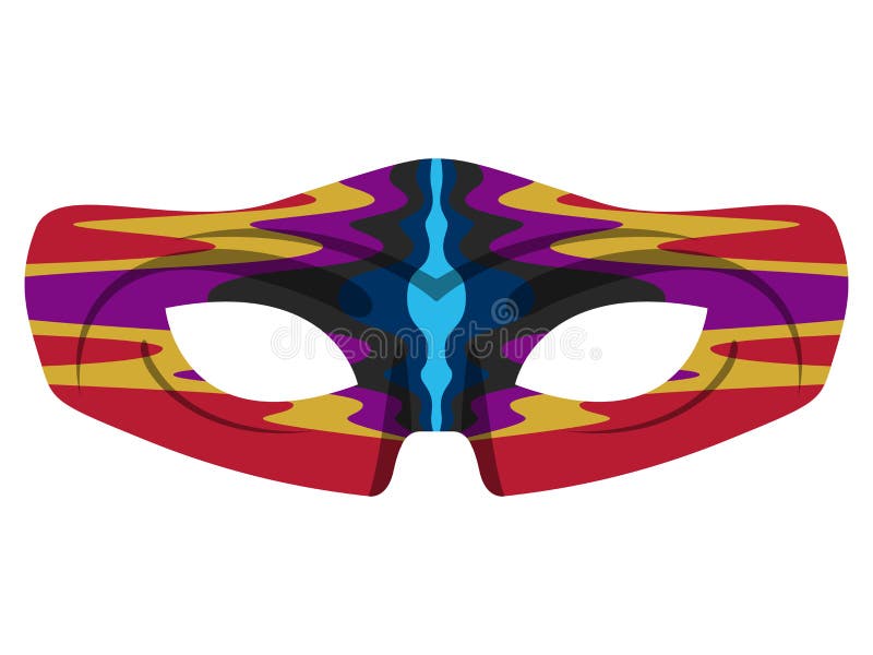 Máscara colorida isolada do carnaval ilustração do vetor