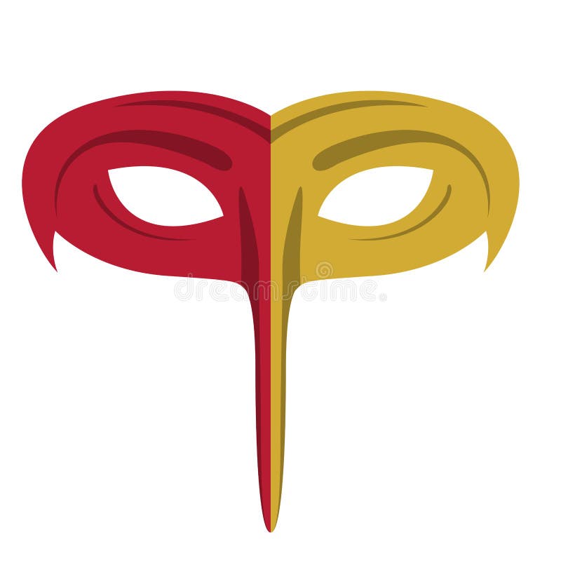 Máscara colorida isolada do carnaval ilustração do vetor