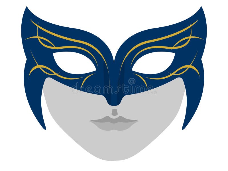 Máscara colorida isolada do carnaval ilustração do vetor
