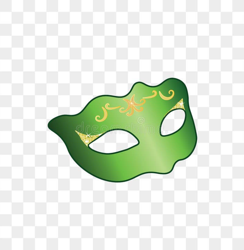 Máscara Verde Del Carnaval Con Las Plumas Mullidas Aisladas En Blanco