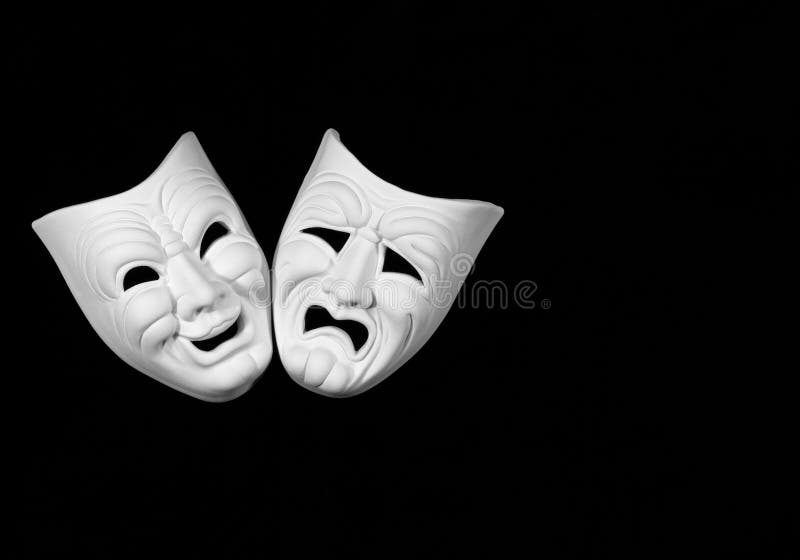 Máscara del teatro de la comedia y de la tragedia imágenes de archivo libres de regalías Máscara del teatro de la comedia y de la tragedia imágenes de archivo libres de regalías