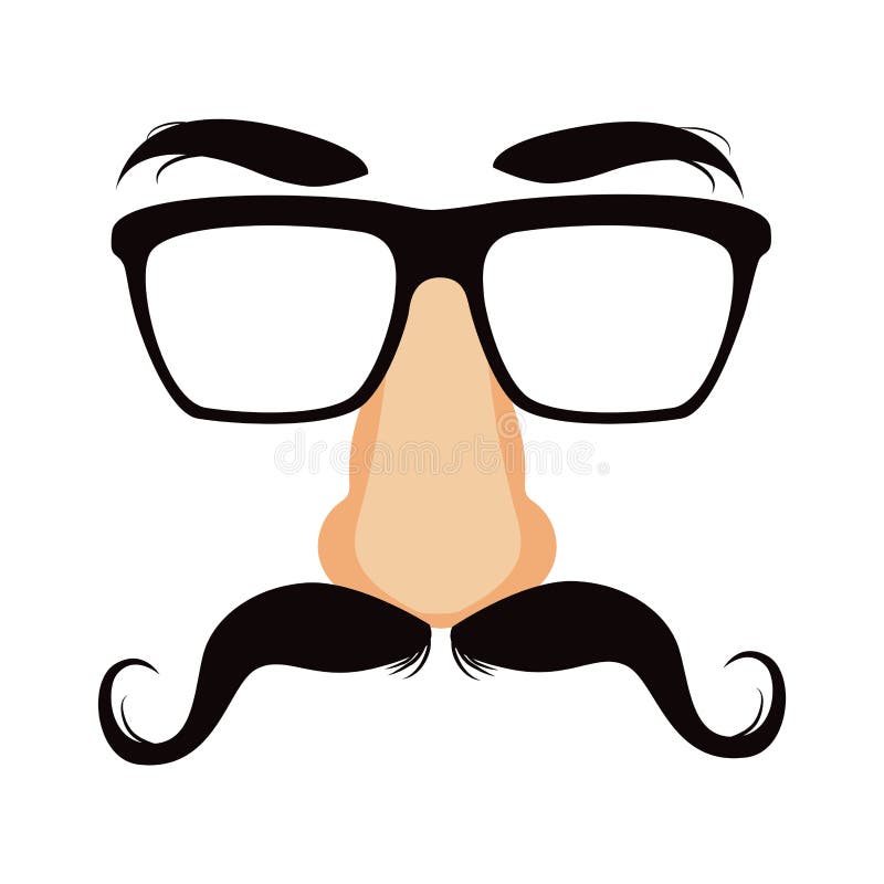 Máscara divertida del disfraz del bigote ilustración del vector Máscara divertida del disfraz del bigote ilustración del vector