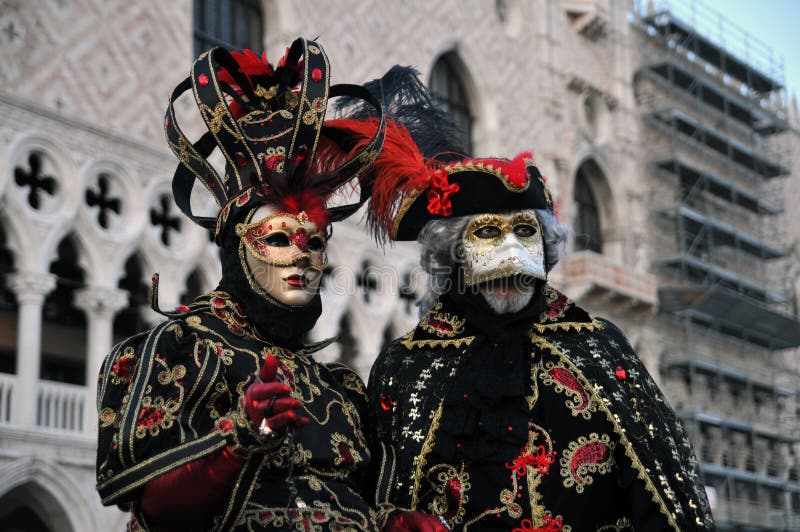 Máscara tradicional de carnaval de Veneza fotos de stock