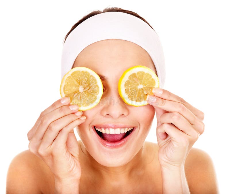 Máscaras caseiros naturais do facial da fruta. imagem de stock Máscaras caseiros naturais do facial da fruta. imagem de stock