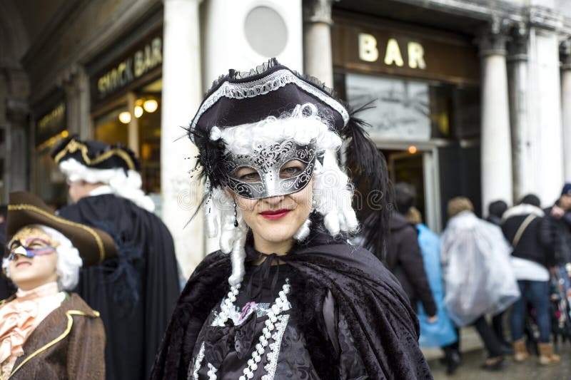 Máscaras tradicionais do carnaval de Veneza fotografia de stock