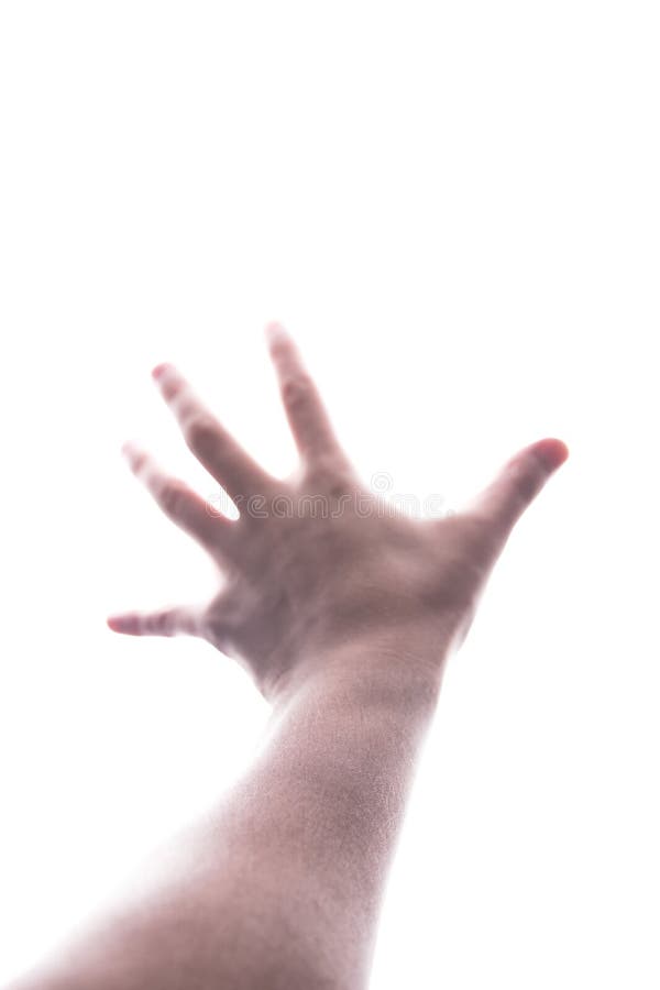 Mâna masculină care ajunge la lumină stock photos