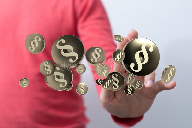Mâna masculină care utilizează 3d pentru a face ca secțiunea plutitoare să semneze dreptul muncii să fie o activitate legală royalty free stock images