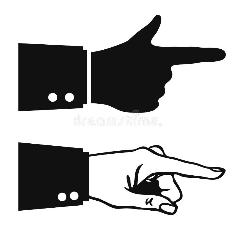 Mână cu degetul arătător vector illustration