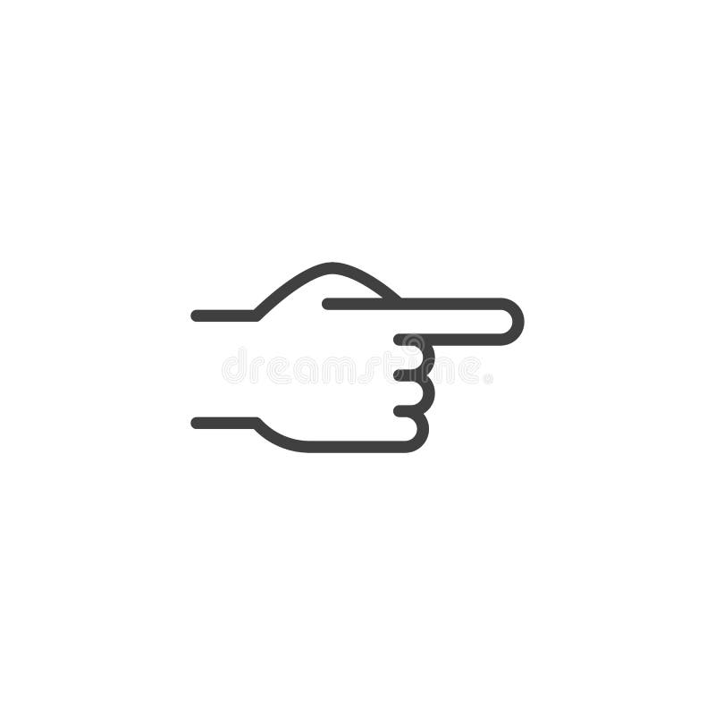 Mână cu pictogramă linie arătător vector illustration