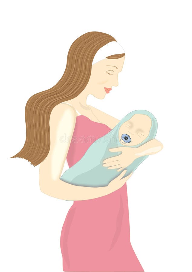 Mãecombebé2 ilustração stock