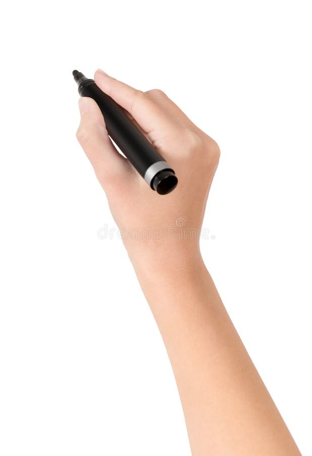 Mão com o desenho do marcador isolado